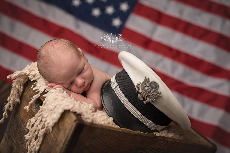 military newborn photography