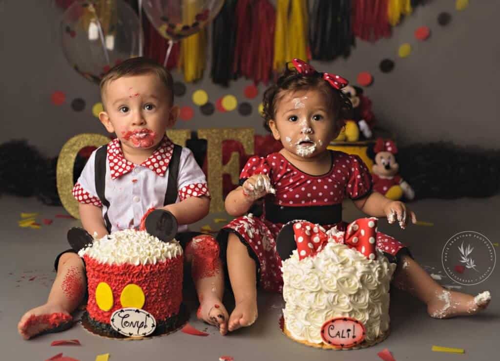 marie grantham Photography first birthday cake smash photographer Las Vegas mickey mouse 1st birthday
