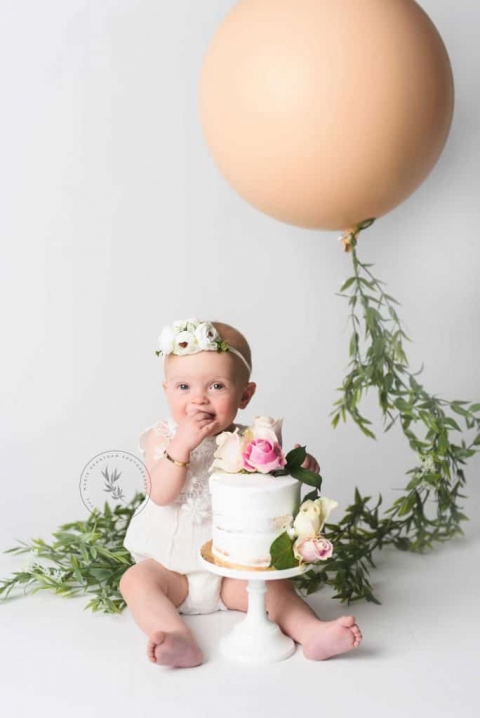 Baby Cake Smash Photographer Las Vegas Boho Cake Smash boho theme