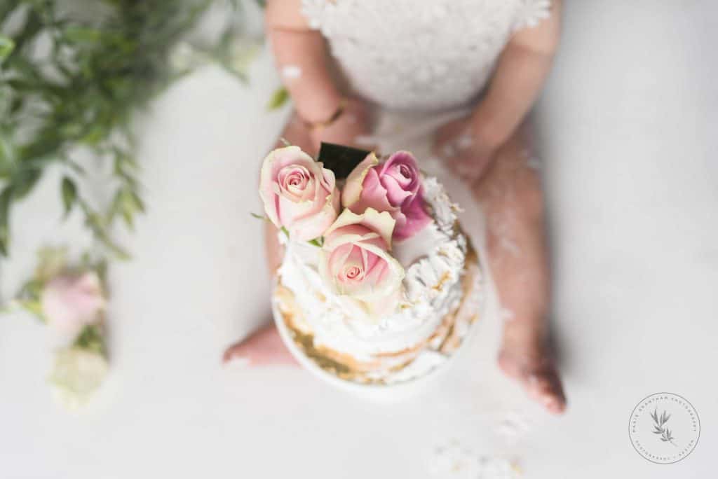 Baby Cake Smash Photographer Las Vegas Boho Cake Smash flower cake