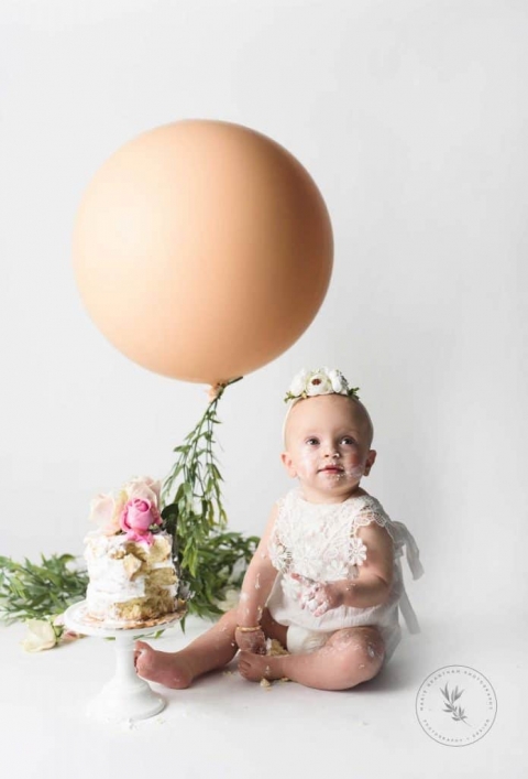 Baby Cake Smash Photographer Las Vegas Boho Cake Smash modern