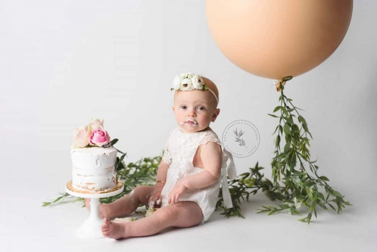 Baby Cake Smash Photographer Las Vegas Boho Cake Smash neutral Chic